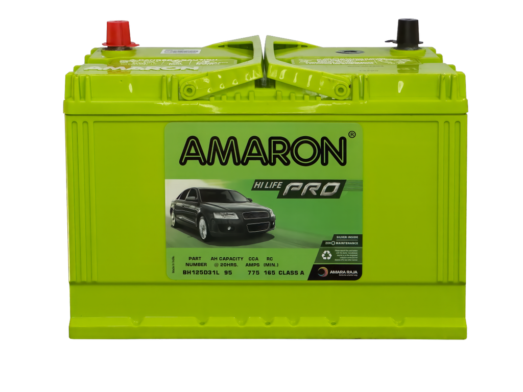 AMARON BH125D31L HI-LIFE PRO 95AH: THE POWERHOUSE FOR YOUR VEHICLE PSN70ZZL / MF95D31L / SMFN70ZZLX / TMN70ZZL / XN70ZZLMF / N70ZZLX MFR / 95D31LS / SN9D31 LHD / 3112 / 7001 / 7004
