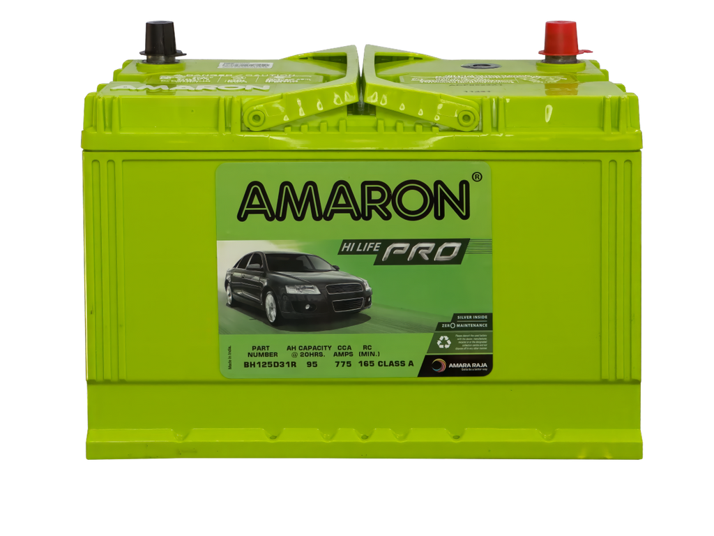AMARON BH125D31R HI-LIFE PRO 95AH: THE POWERHOUSE FOR YOUR VEHICLE N70ZZMF / N70ZZX MF / N70ZZ MF / S75D31R / N70ZZB / MF 95D31R / 4705 / 27H-750 / UMF135D31R / N70ZZX MF / MF95D31R / G8 / N70ZZX MF