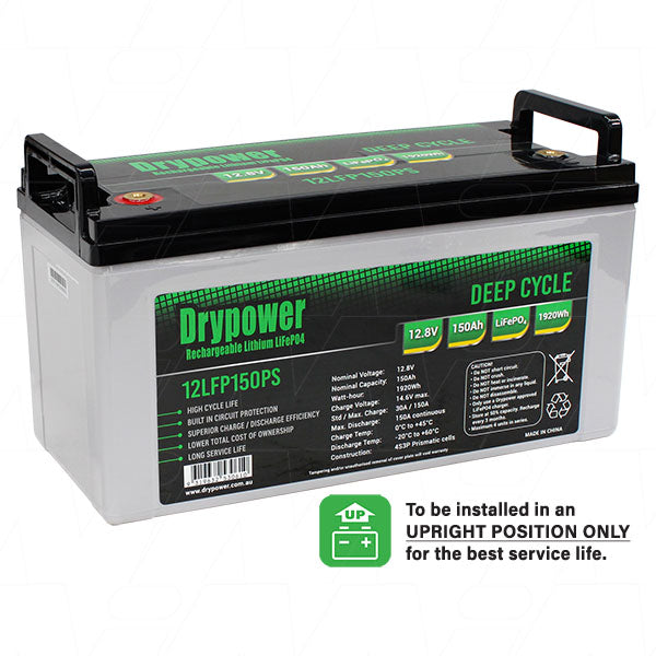 Drypower 12.8V 150Ah lithium iron phosphate (LiFePO4) rechargeable battery