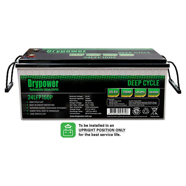 Drypower 24LFP150P High power 25.6V 150Ah lithium iron phosphate (LiFePO4) rechargeable battery
