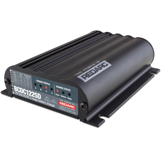 REDARC DC-DC Battery Charger 12V 25A 3 Stage Auto BCDC1225D Dual Input Solar Dual Battery BCDC1225D