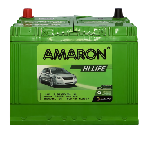 AMARON BH95D26l HI-LIFE PRO 65AH: THE POWERHOUSE FOR YOUR VEHICLE  S80D26L NS70LB MF 90D26L 4504 NX110-5LMF MF90D26L N50ZZLMF NS70LX MF / NS70L MF SMFNS70LX E23 NS70LX MF / NS70L MF / XN50ZZMF / ENS70LMF / MF80D26L