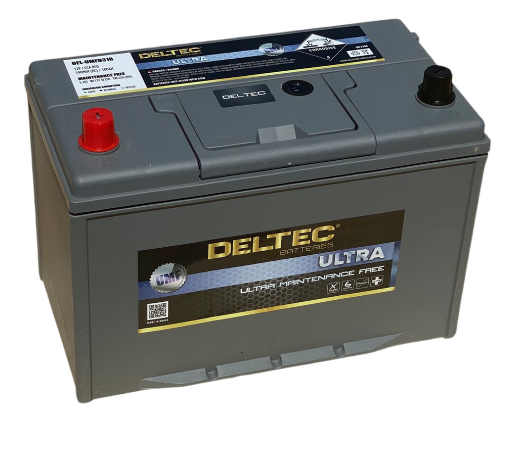 Deltec DEL-UMFD31R Ultra Maintenance Free Battery  12V, 850CCA, 100Ah  N70ZZ, MF95D31R,SMFN70ZZMF