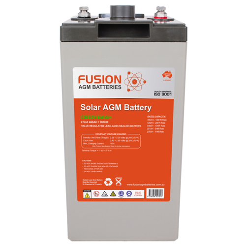 Fusion Solar AGM CBS2V450AH 2V Solar Battery