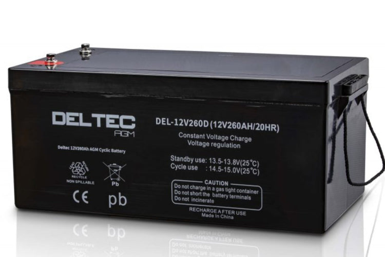 DELTEC DEL-12V260D 12V 260Ah Dual Purpose Batteries