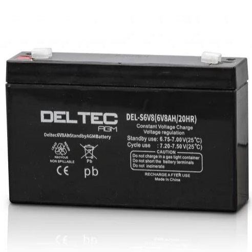 DEL-S6V8  6V 8 AH Depth You Can Depend On
