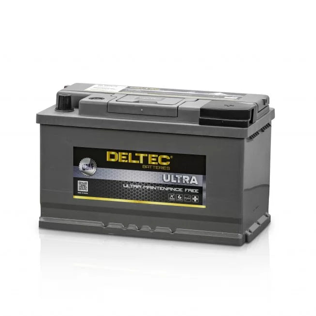 Deltec Ultra battery on a white background