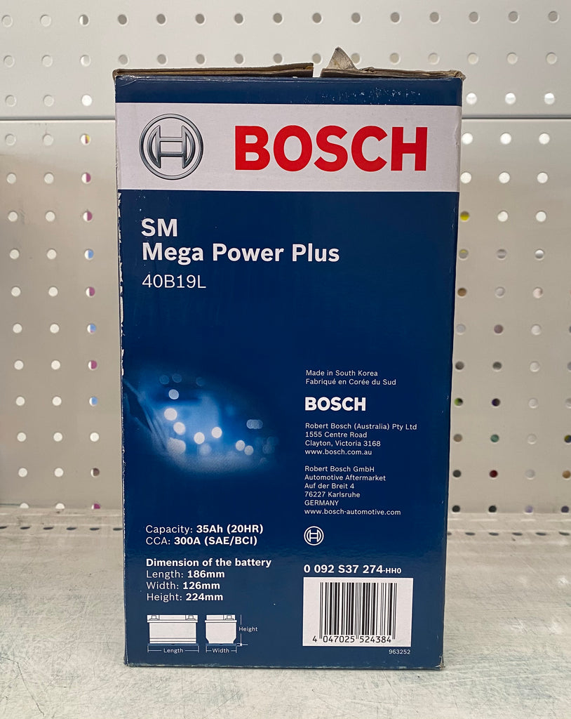 BOSCH  40B19L BATTERY / NS40ZLX MF NS40ZL MF NS40ZLWC NS40ZL MF 40B19L 2384 NS40ZLMF MF40B19L 40CPMF NS40ZLX MF / NS40ZLS MF SMFNS40ZLX - NS40ZLX MF / NS40ZLS MF / ENS40ZLMF / AD42B19L / MF40B20L / X40CMF / 2382