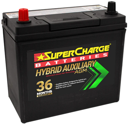 Supercharge S46B24R / B24R-AGM Prius Hybrid Auxiliary Battery Toyota Prius / MX-5 / Nissan GTR / Lexus CT200H Hybrid