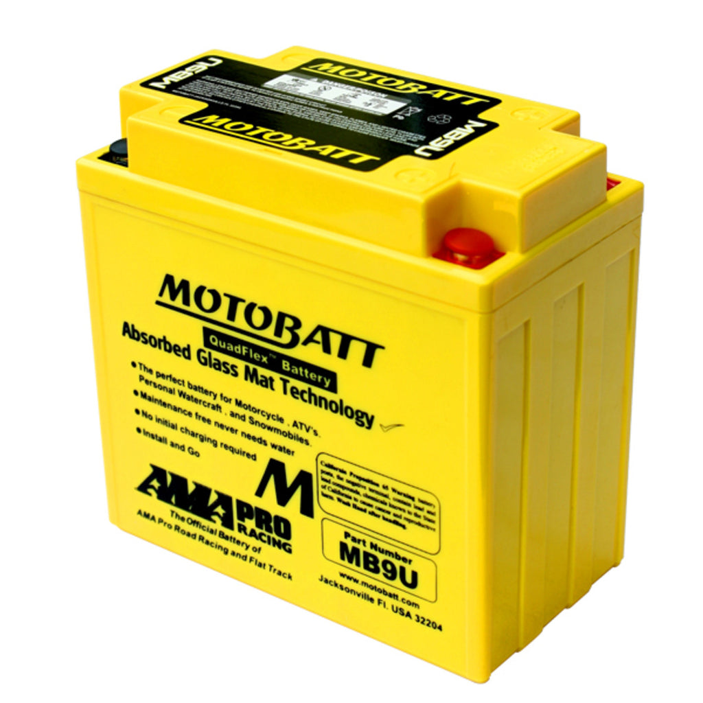 MB9U / SB9LA2 / YB9LA2 /  YB9LA2 /  YB9B /  YB9LB Motobatt 12V AGM Battery