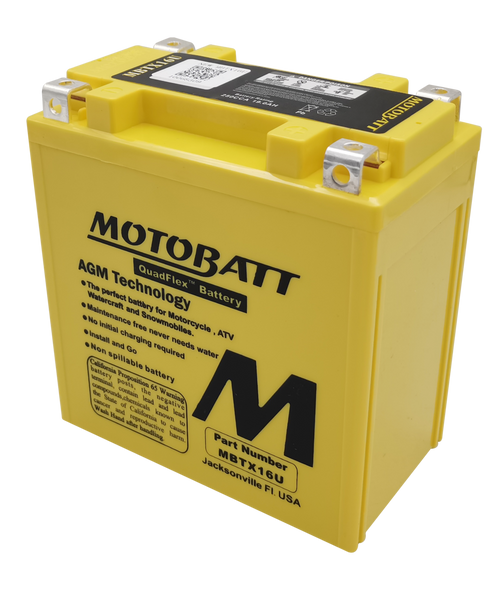 MBTX16U / STX16BS / YTX20CHBS / YTX20CHBS / YTX16BS / YTX16BS / YTX16BS1Motobatt 12V AGM Battery