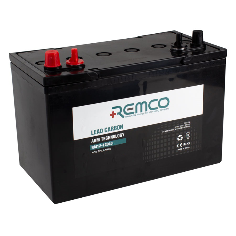 REMCO LC AGM DEEP CYCLE 12V 120AH GRP 31 D/T 330MM X 173MM X 220MM