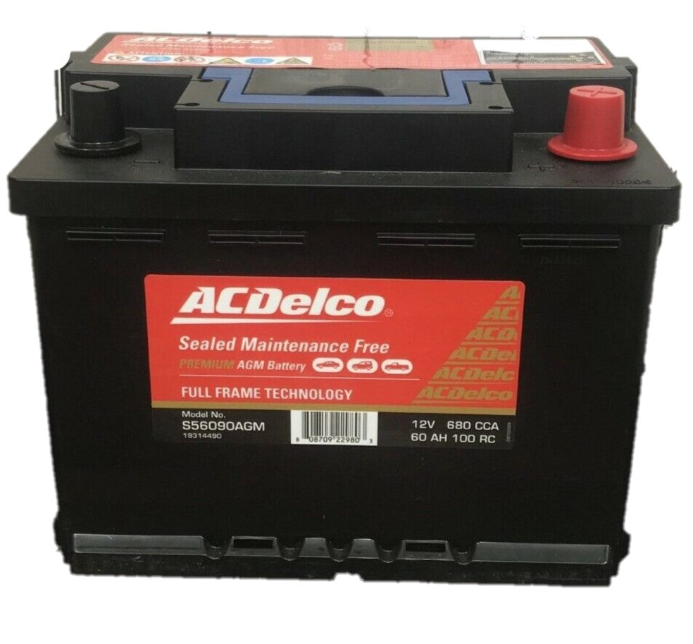 AC DELCO S60L2AGM / S56090 AGM / DIN AGM START / STOP BATTERY / LN2 AGM / LN2/ DIN53LHAGM / SSAGM55EU/ MF55HSS