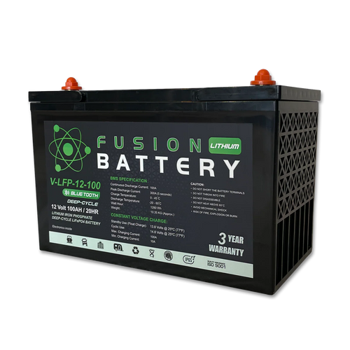 Lithium Battery V-LFP-12-100 Fusion Lithium 12V 100AH Deep Cycle Battery