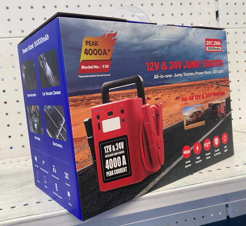 24V & 12V 4000A Truck Intelligent Jump starter 56000mAh
