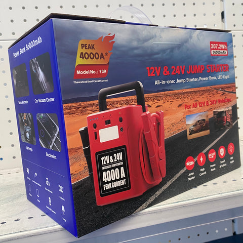 24V & 12V 4000A Truck Intelligent Jump starter 56000mAh