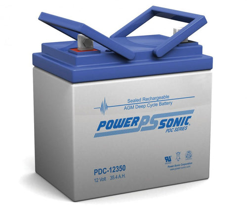 POWER-SONIC  DEEP CYCLE  PDC12350H 12V 35.4 ah Deep Cycle AGM Battery