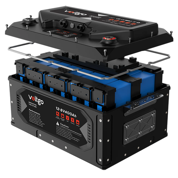 VoltGo Elite 12.8V 400Ah LiFeP04 Battery w/Bluetooth, Comms, SoC