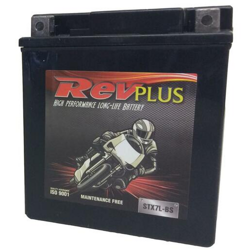 Revplus STX10L-BS Motorcycle Battery (Maintenance Free) | STX10L-BS /EBX10L-BS