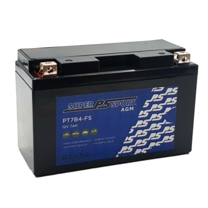 SuperSport AMG Motorcycle Battery PT7B4-FS(YT7B-BS) -PowerSonic (Maintenance Free)