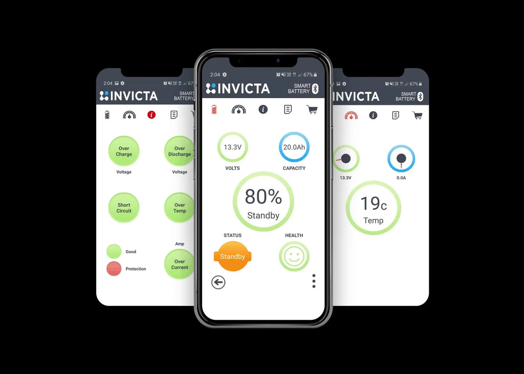 Invicta 12V 100Ah Lithium Battery with Bluetooth