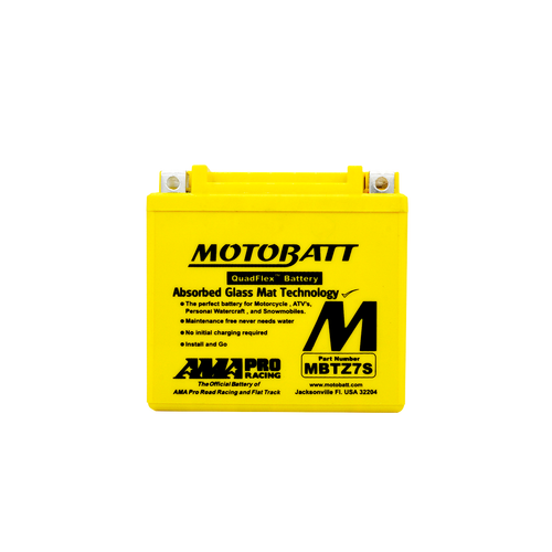 MotoBatt MBTZ7S AGM Motorcycle Battery with Quadflex Technology - batterybrands