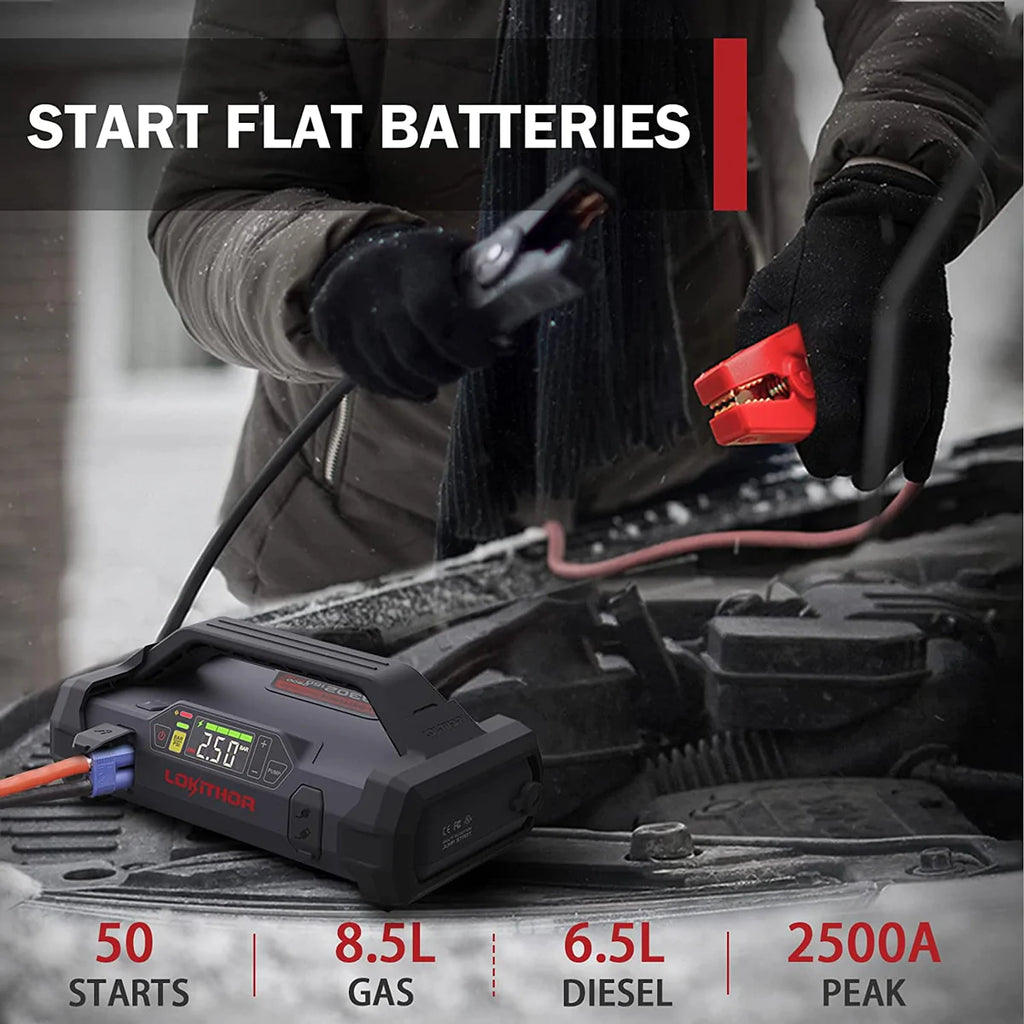 Jump Starter 2500Amp 22800mAh 12V JA302  with Tire Inflator - batterybrands