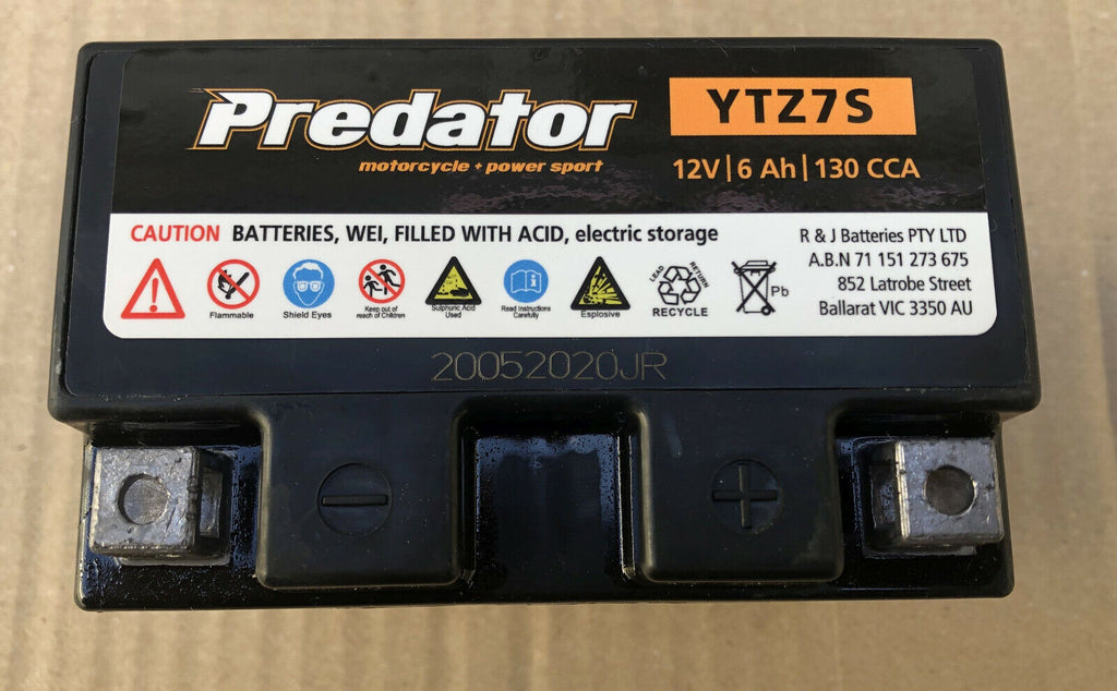 YTZ7S 12V Sealed Predator Motorcycle Battery YTZ7S, MBTZ7S, UTZ7S, PTZ7S