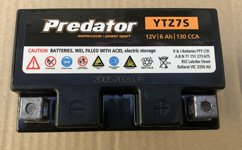 YTZ7S 12V Sealed Predator Motorcycle Battery YTZ7S, MBTZ7S, UTZ7S, PTZ7S