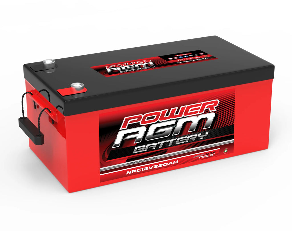NPC12V220AH POWER AGM CYCLIC DEEP CYCLE BATTERY