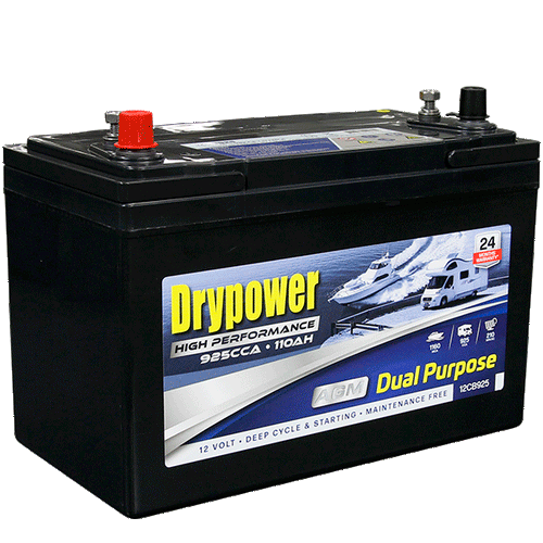 Dual Purpose AGM Battery for Starting and Deep Cycle Applications Drypower 12CB920 12V 925CCA 110Ah