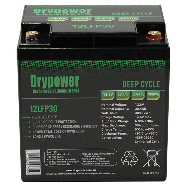 12.8V 3.8Ah lithium iron phosphate (LiFePO4) rechargeable battery
