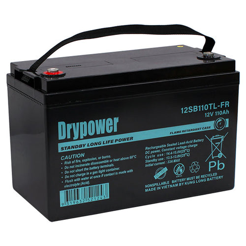 Drypower 12SB110TL-FR 12V 110Ah Long Life Standby AGM Battery