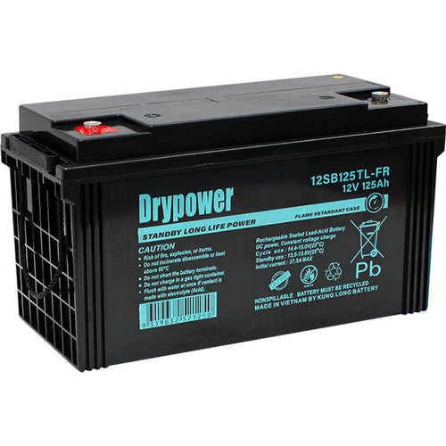Drypower 12SB125TL 12V 125Ah Long Life Standby AGM Battery