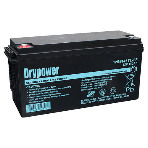 Drypower 12SB145TL-FR 12V 140Ah Long Life Standby AGM Battery