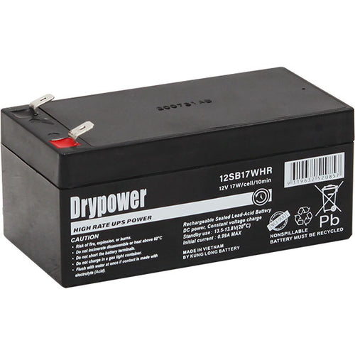 Drypower 12SB17WHR 12V 3.4Ah 17W/Cell (10min) sealed lead acid high rate battery for standby and UPS