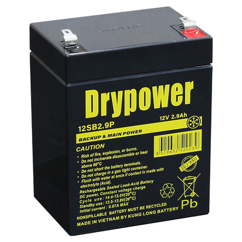 Drypower 12SB2.9P 12V 2.9Ah Sealed Lead Acid Battery