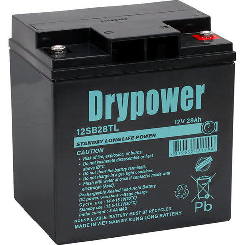 Drypower 12SB28TL 12V 28Ah Long Life Standby AGM Battery