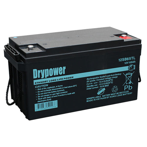 Drypower 12SB65TL 12V 65Ah Long Life Standby AGM Battery 12V 65Ah Long Life Standby AGM Battery