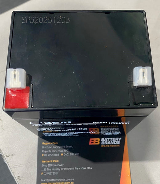 Zeal SA12V5 12V 5Ah AGM Sealed Lead Acid Battery