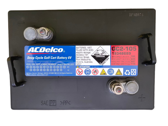 Ac Delco GC2-105AC / T105  6V 225Ah Golf Cart / Forklift Deep cycle Battery