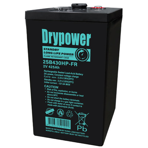 Drypower 2SB430HP-FR 2V 425Ah Long Life Standby AGM Battery