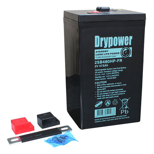 Drypower 2SB480HP-FR 2V 475Ah Long Life Standby AGM Battery
