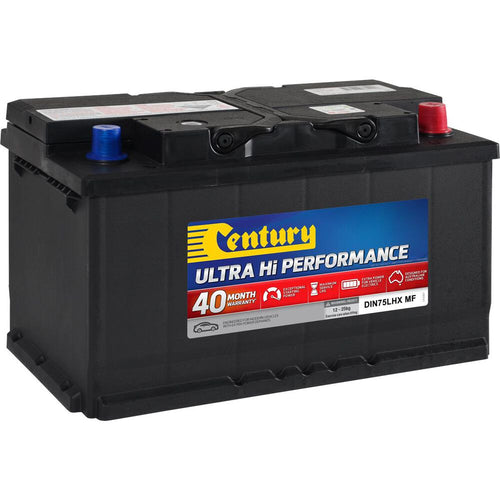 Century Battery Ultra Hi Performance - DIN75LHX / DIN75LH MF / S59096/ 3772 MF58043/ 77HMF/ MF77H / F16 /XDIN77H MF