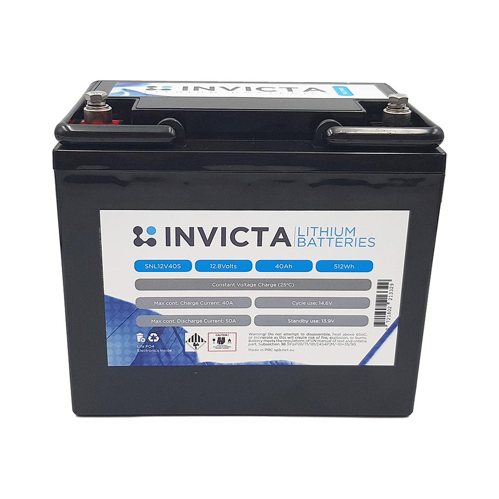 Invicta Lithium 12V40AH with Bluetooth