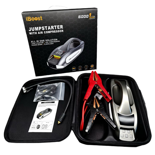 Jump Starter with Air compressor iBoost L084 12v 6000 AMP and Power Bank