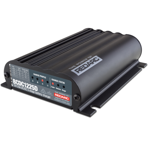 REDARC DC-DC Battery Charger 12V 25A 3 Stage Auto BCDC1225D Dual Input Solar Dual Battery BCDC1225D