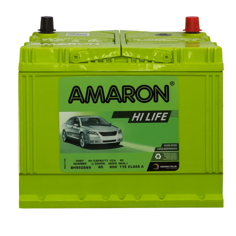 AMARON BH95D26R HI-LIFE PRO 65AH: THE POWERHOUSE FOR YOUR VEHICLE   NS70X MF NS70 MF S80D26R NS70B MF 90D26R 4503 NX110-5MF MF90D26R N50ZZMF NS70X MF / NS70 MF SMFNS70X E24 NS70X MF / NS70 MF N50ZZMF MF80D26R