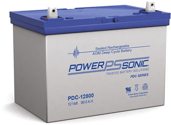 POWER-SONIC  DEEP CYCLE  PDC12800 12V 80 ah Deep Cycle AGM Battery