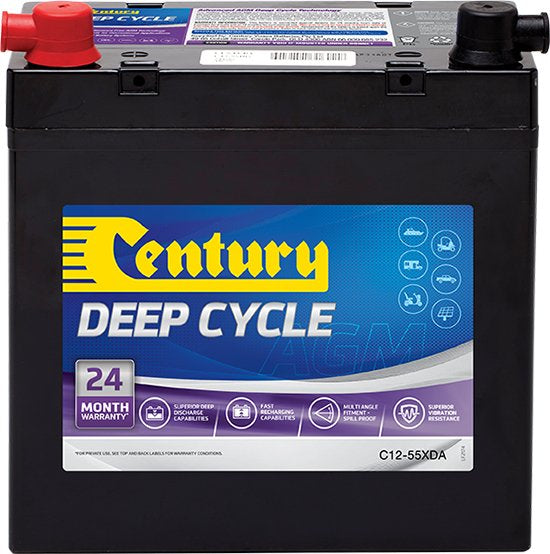 CENTURY DEEP CYCLE AGM BATTERY – C12-55XDA